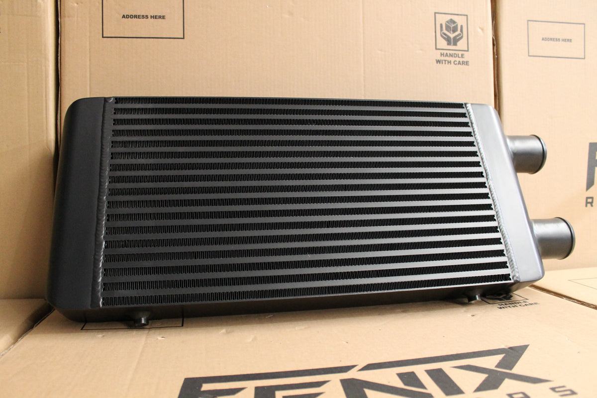 Bar & Plate Intercooler (Core Size 300x550x76mm. 2.5" Outlets Same Side)