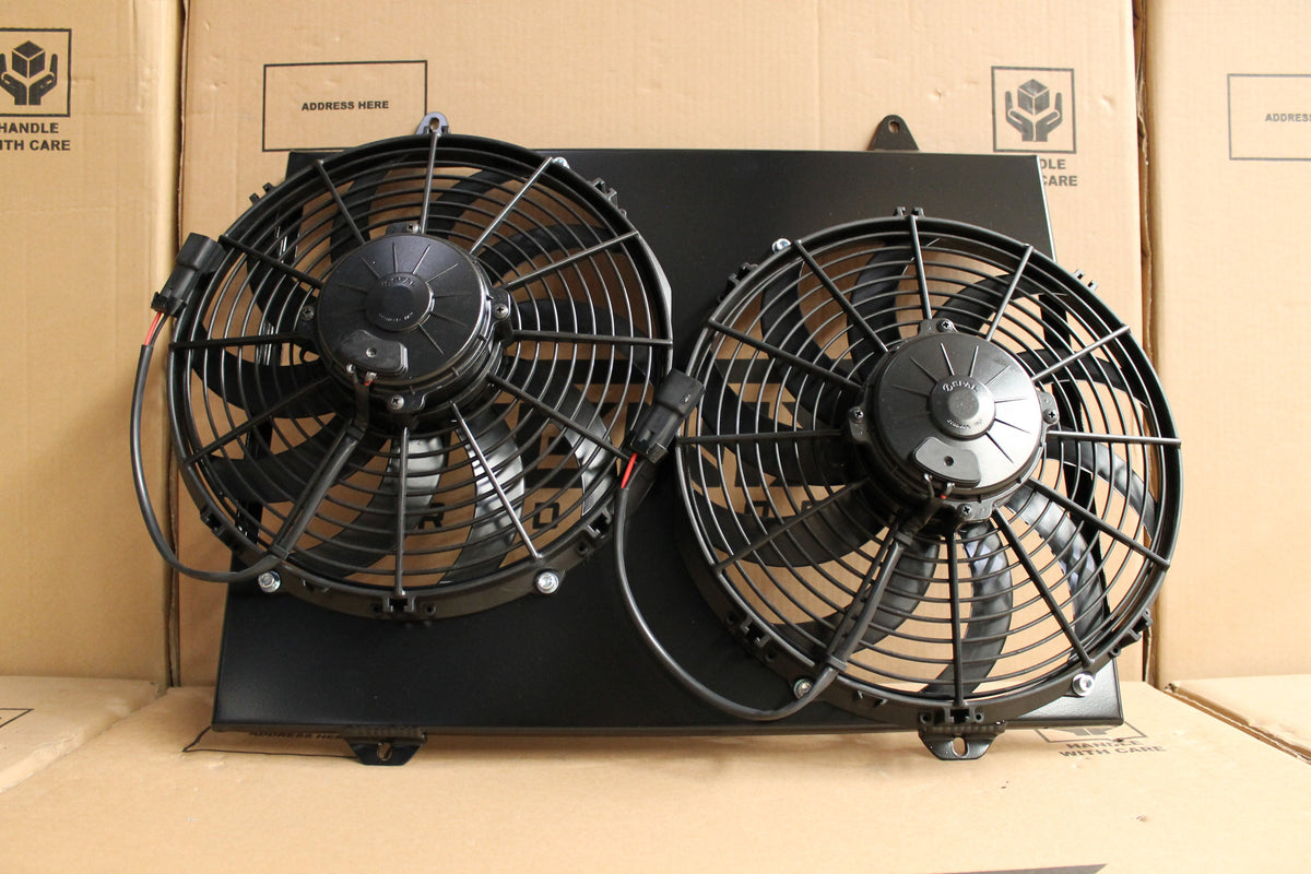 Holden VL Commodore RB30 Full Alloy Performance Radiator, Custom Shroud & Spal Fans