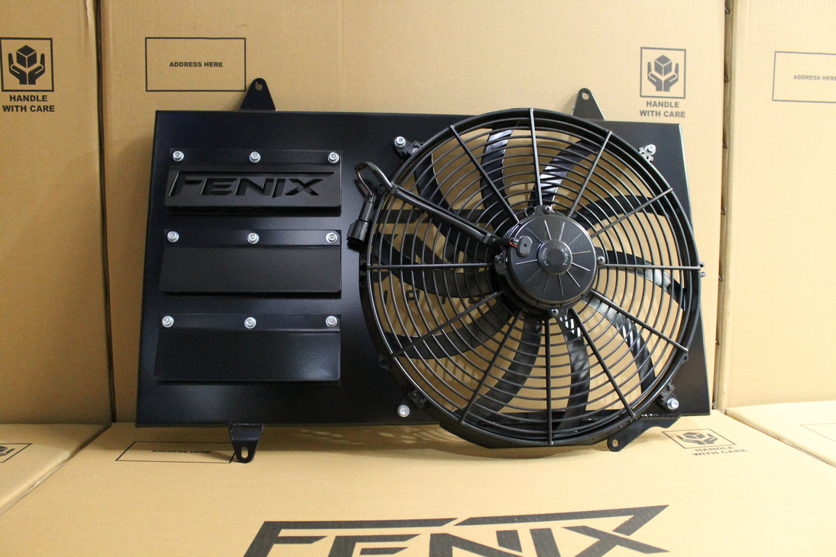 Nissan R32 Skyline Full Aluminium Performance Radiator, Custom Built Shroud & 16" 3000CFM Spal Fan