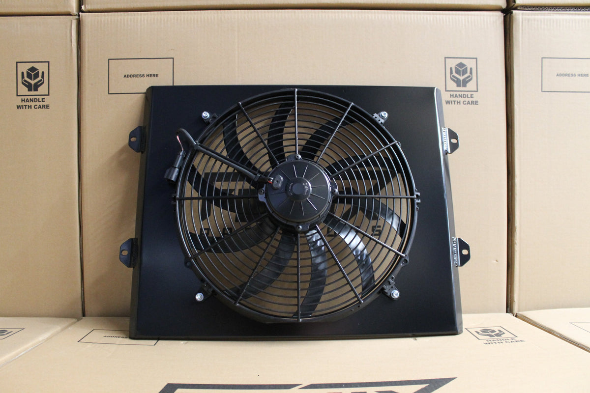 Toyota RZN Series Hilux Full Alloy Performance Radiator, Custom Shroud & 16" 3000CFM Spal Fan