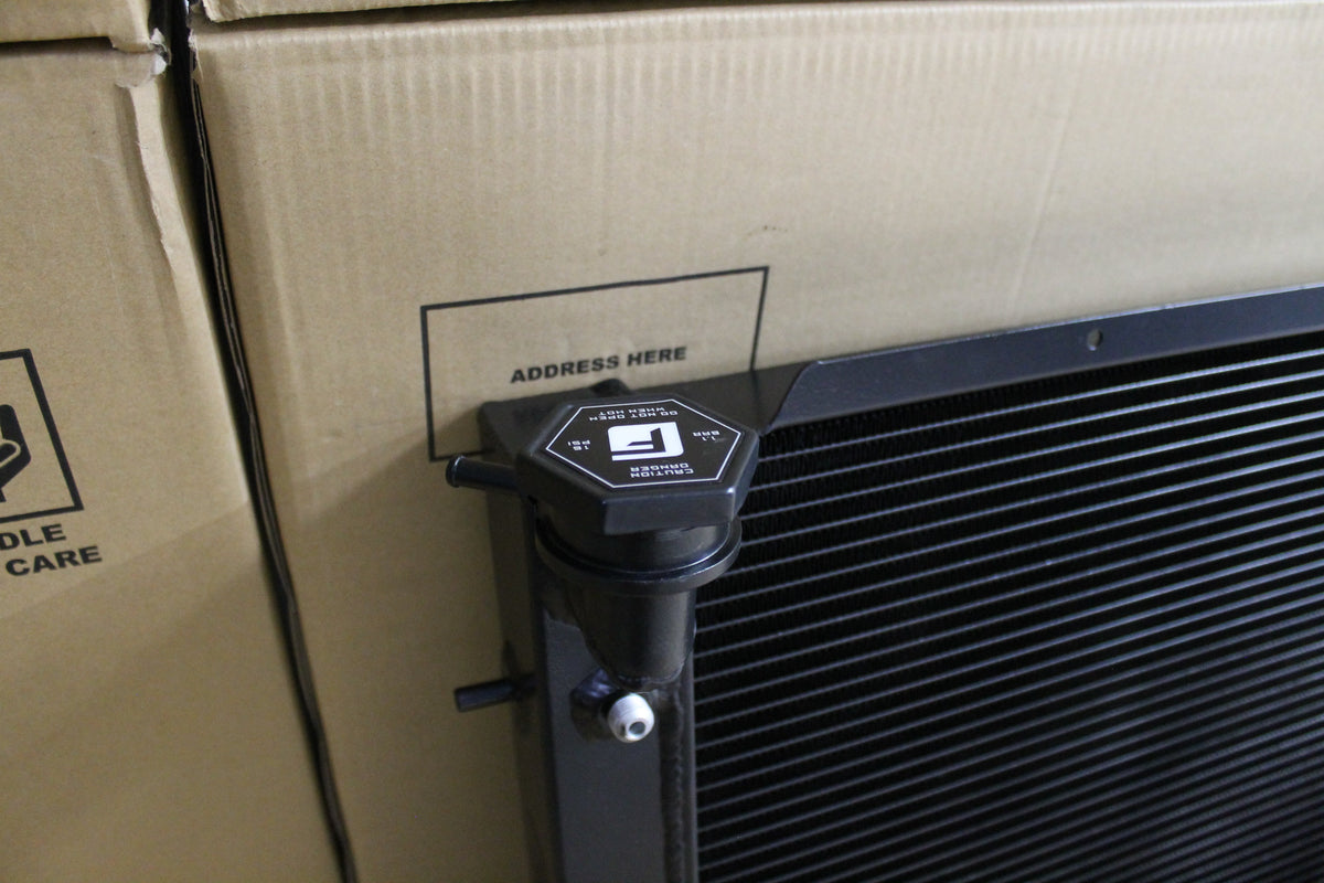 Holden VB-VC-VH-VK LS1 Conversion Full Alloy Performance Radiator, Custom Built Shroud & 16" 3000CFM Spal Fan
