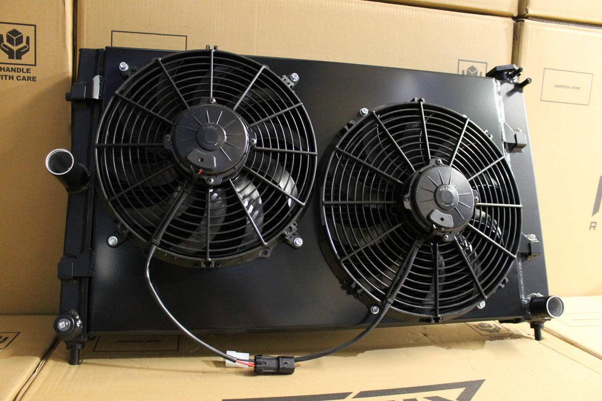 Holden VZ Commodore V8 Full Alloy Performance Radiator, Custom Shroud & Twin Spal Fans