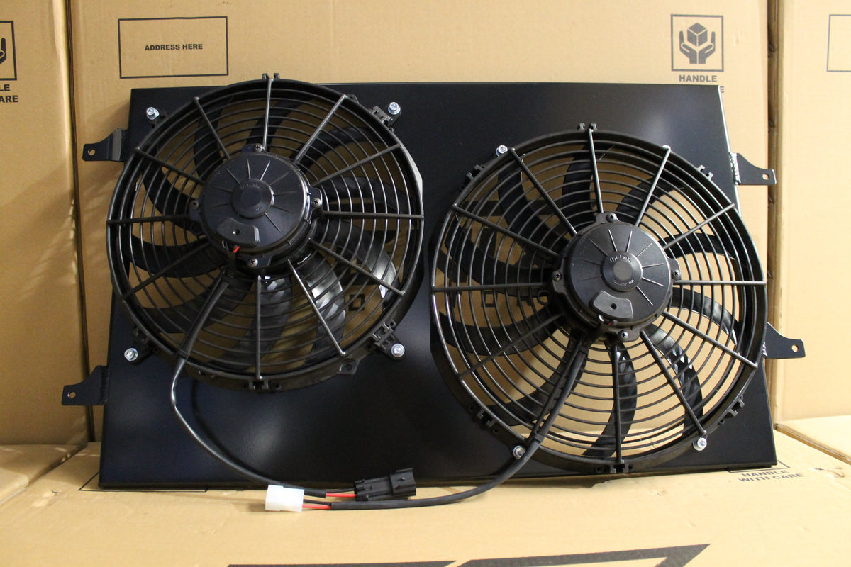 Holden WL Statesman V8 Full Alloy Performance Radiator, Custom Shroud & Twin Spal Fans