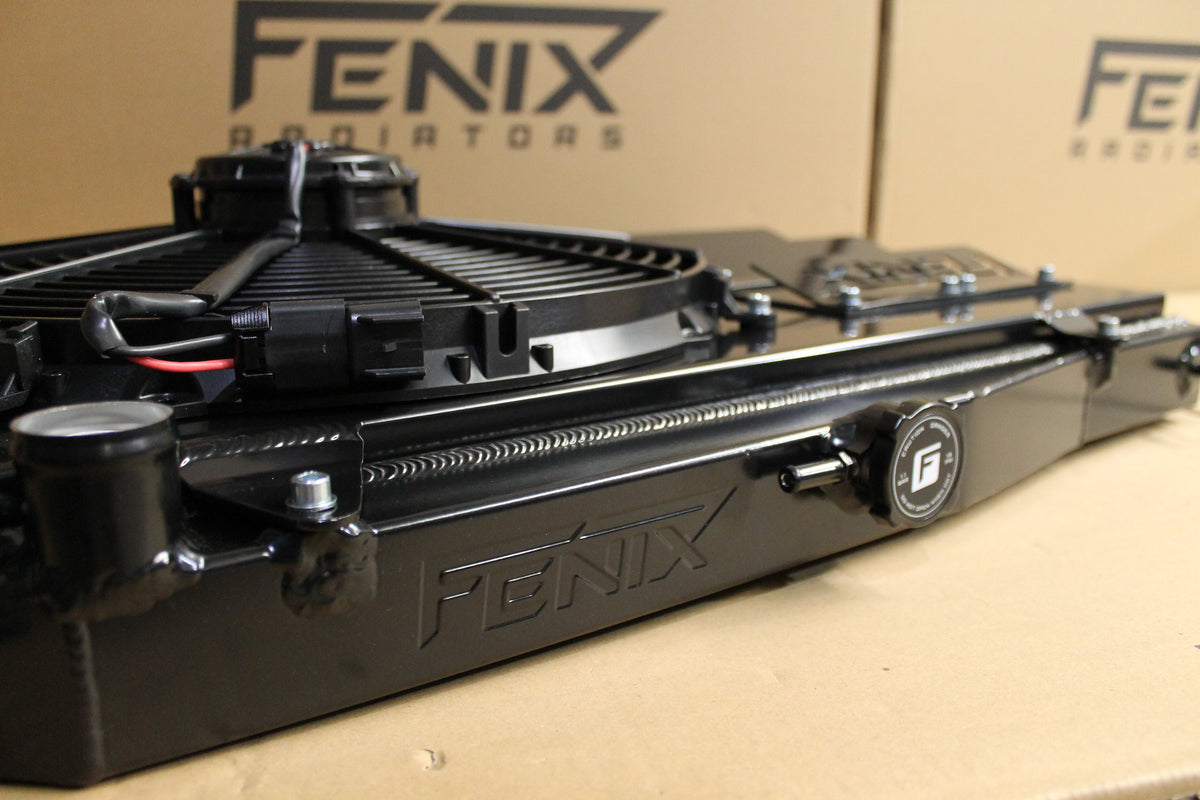 Nissan Skyline R33-R34 Full Alloy Performance Radiator, Custom Built Shroud & 16" 3000cfm Spal Fan