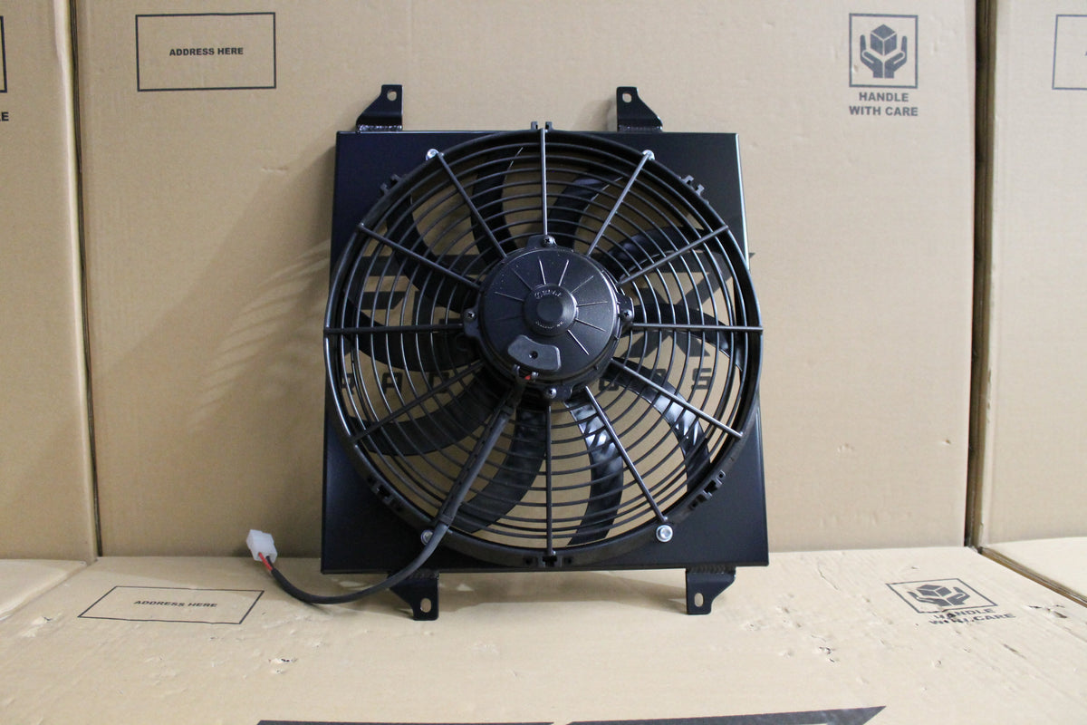 Mitsubishi Evolution 7-8-9 Full Alloy Performance Radiator, Custom Fan Shroud & 13" Spal Fan