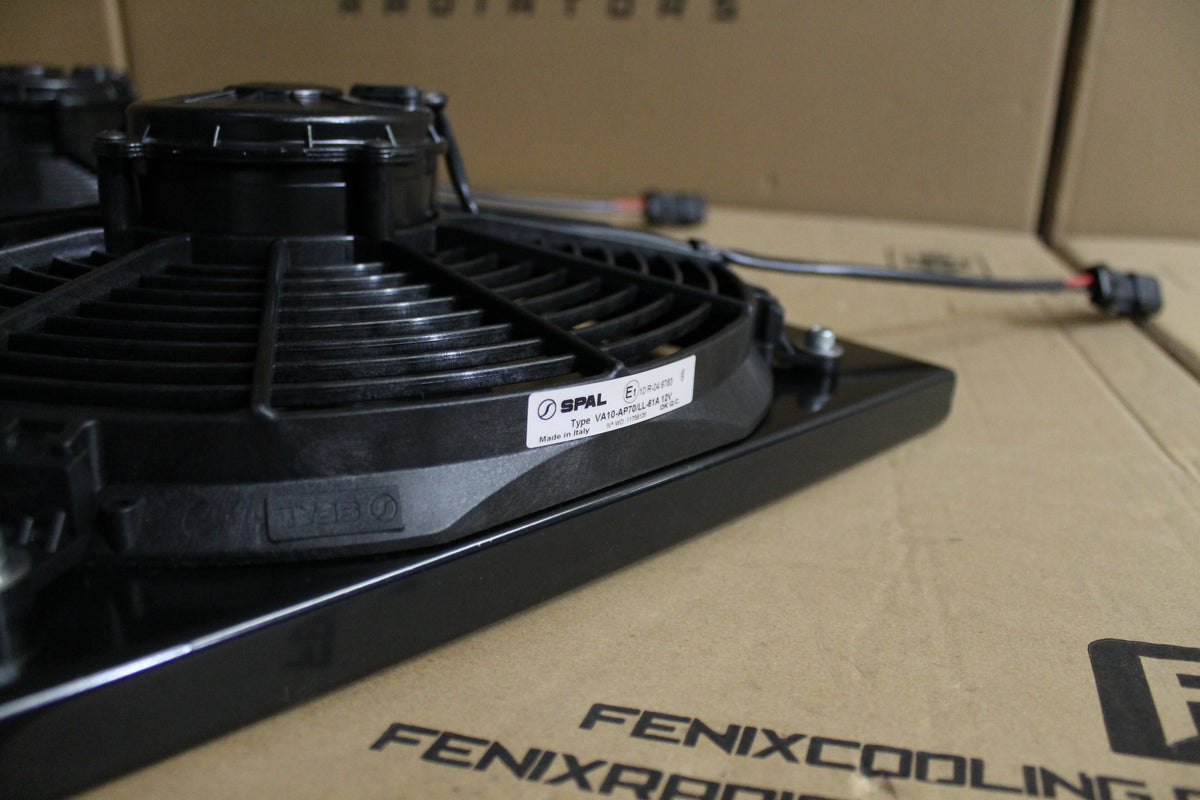 Nissan 180SX / S13 Silvia SR20DET Custom Fan Shroud & 12" Spal Fans