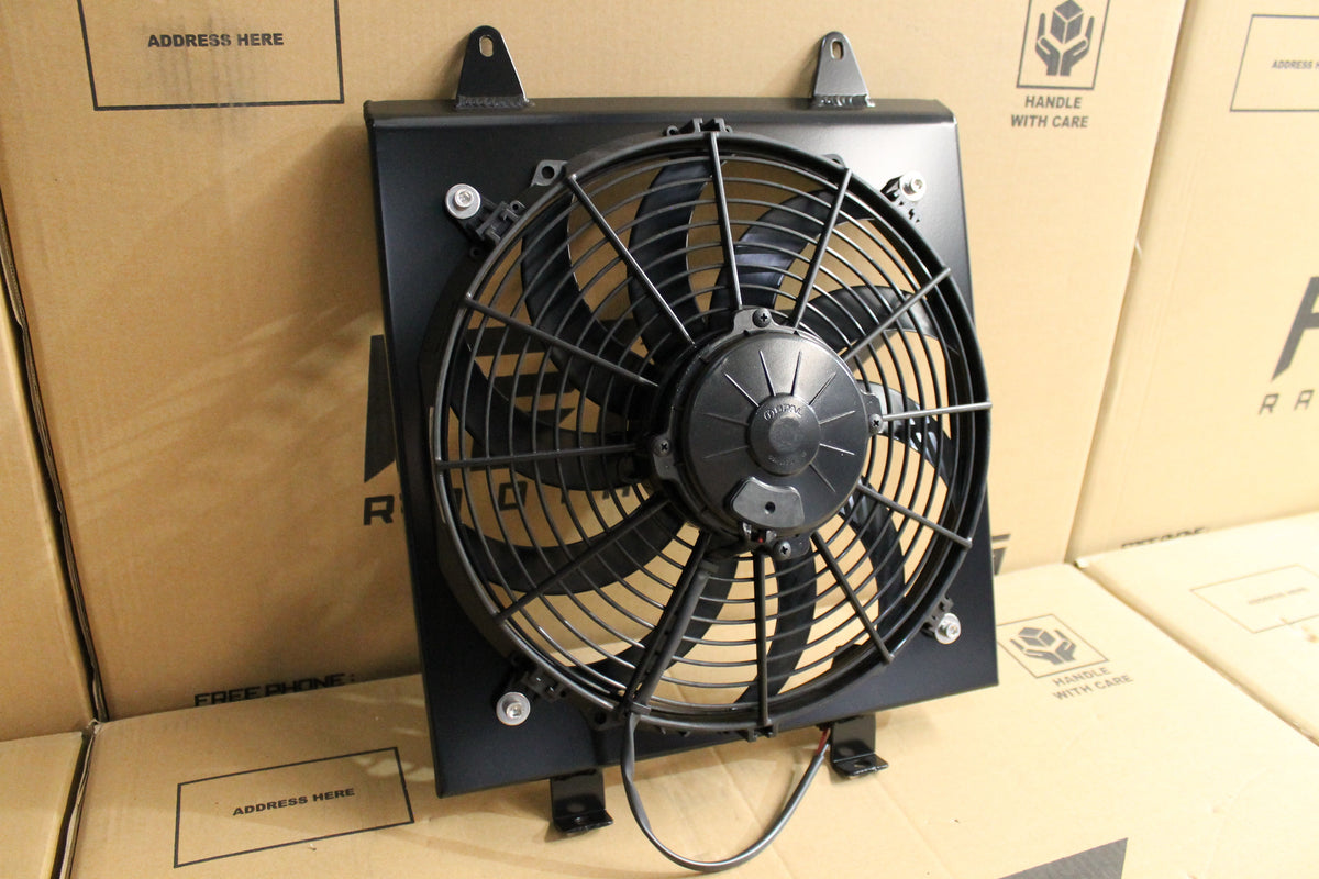 Mitsubishi Evolution 7-8-9  Custom Shroud & 12" Spal Fan to Suit Half Size Radiator
