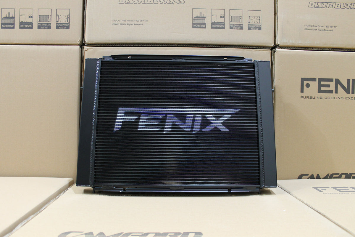 Holden VN-VP-VR-VS V8 Full Alloy Performance Manual Radiator, Custom Shroud & Spal 16" 3000CFM Fan