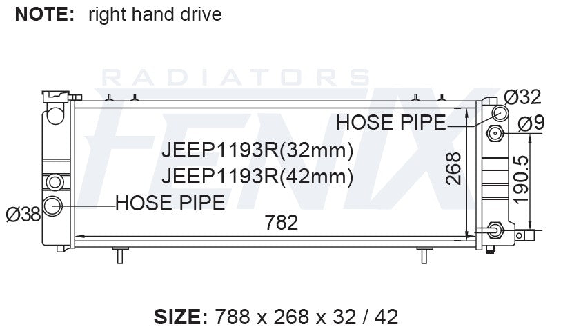 Jeep Cherokee XJ Radiator (APR/1994 - SEP/2001)