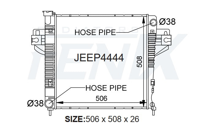 Jeep Cherokee KJ 2.4L Petrol Radiator (SEP/2001 - FEB/2008)