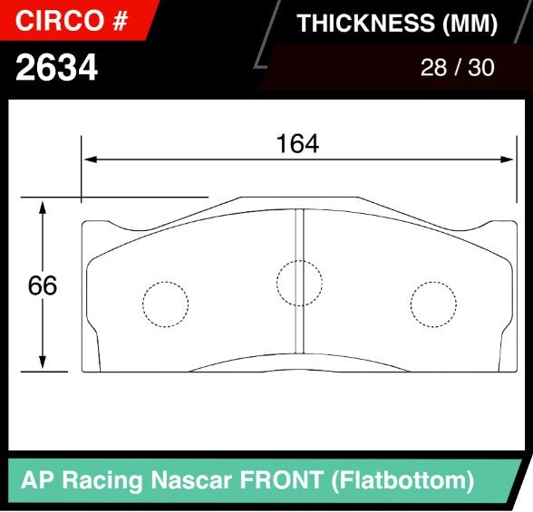 CIRCO M207 Race Brake Pads AP / Brembo 'Flat Bottom'