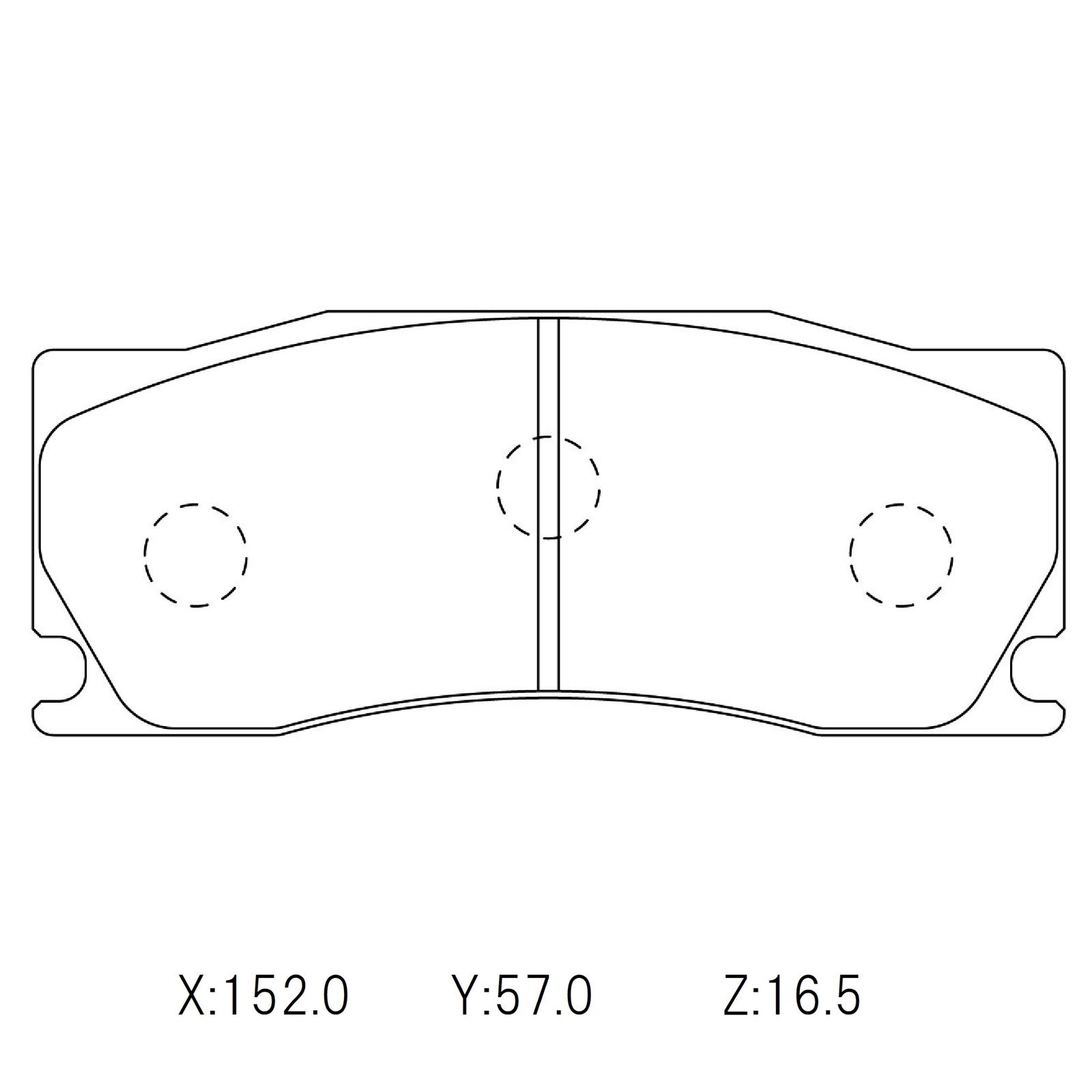 CIRCO M207 Race Brake Pads Alcon CAR97 Mono6 (with bottom tabs)