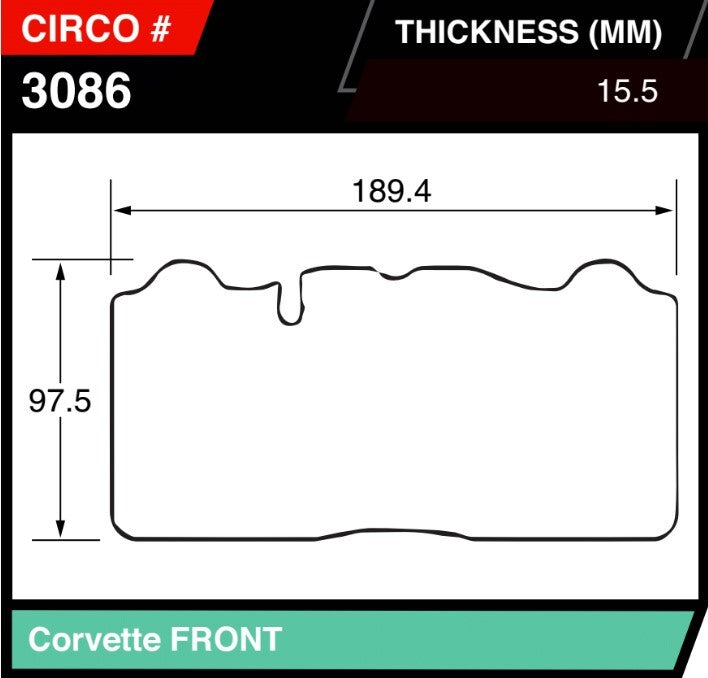 CIRCO M119 Race Brake Pads Camaro ZL1 Brembo