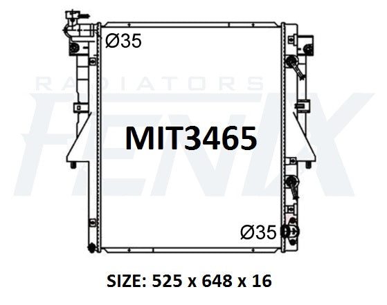 Mitsubishi QE-QF Pajero Sport Diesel Radiator (JAN/2015 - Current)