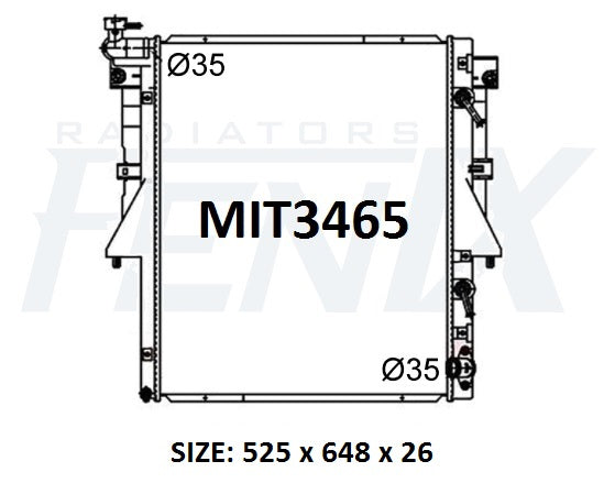 Mitsubishi MQ-MR Triton Diesel Heavy Duty Radiator (MAY/2015 - Current)