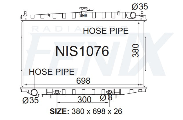 Nissan U13 Bluebird Radiator