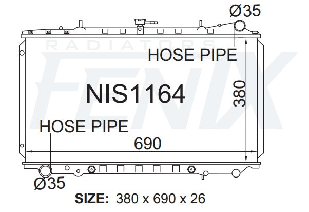 Nissan U12 Pintara Radiator