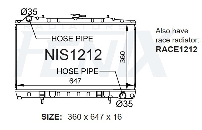 Nissan S13 Silvia / 180sx SR20 Radiator