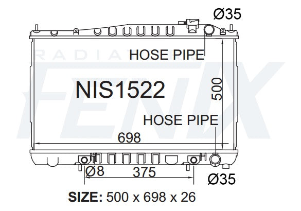 Nissan R50 Pathfinder Petrol Radiator (NOV/1995 - JUN/2005)