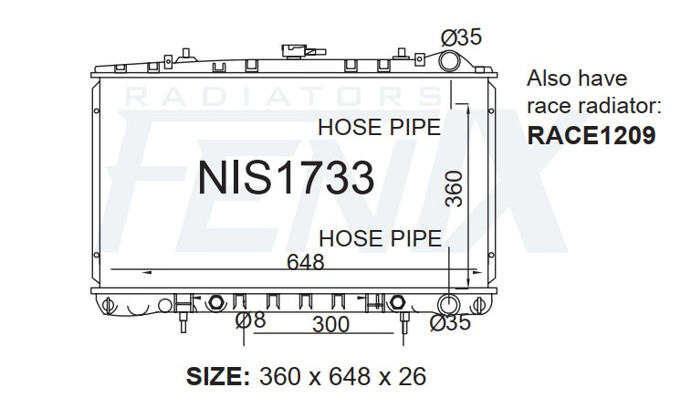 Nissan S13 Silvia / 180sx CA18 Radiator