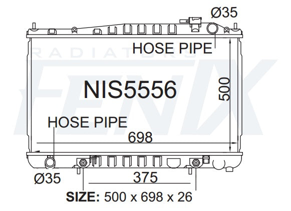 Nissan Elgrand E50 Diesel Radiator (AUG/1999 - APR/2002)
