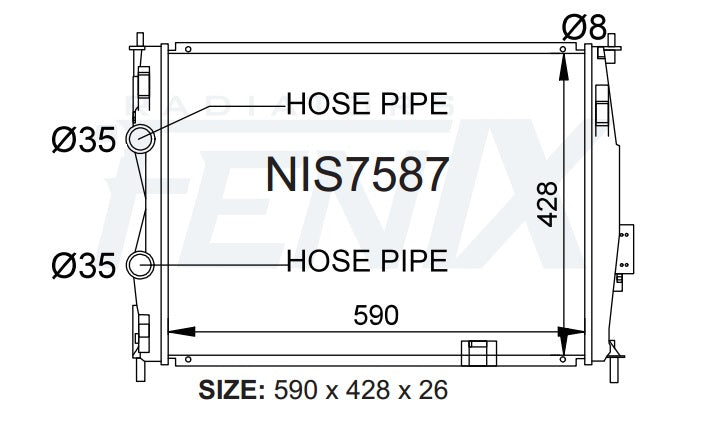 Nissan J10 Dualis Radiator (DEC/2007 - DEC/2009)