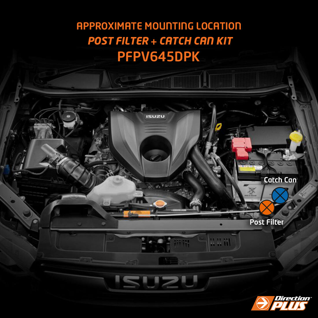 Direction-Plus Fuel Manager Post-Filter + Catch Can Kit D-Max / MU-X / BT-50 2020 - On PFPV645DPK