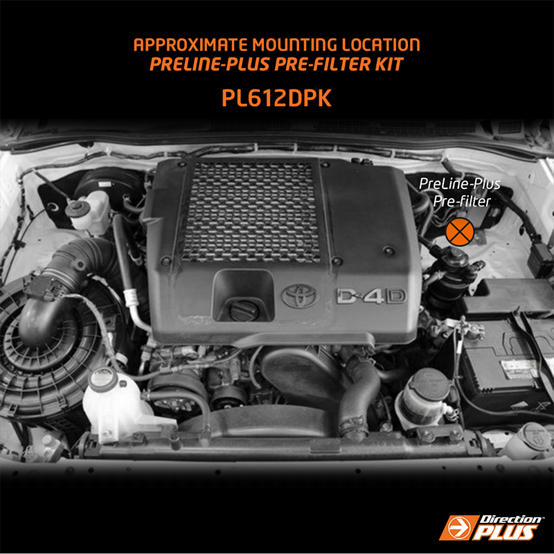 Direction-Plus PreLine-Plus Pre-Filter Kit Hilux N70 PL612DPK