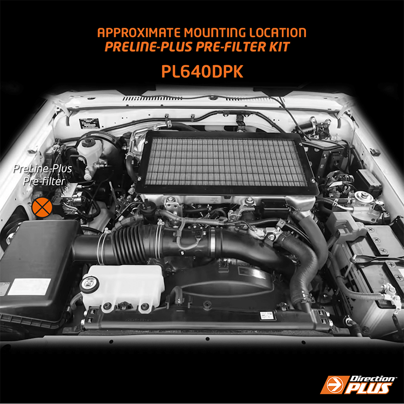 Direction-Plus PreLine-Plus Pre-Filter Kit LandCruiser 70 Series PL640DPK