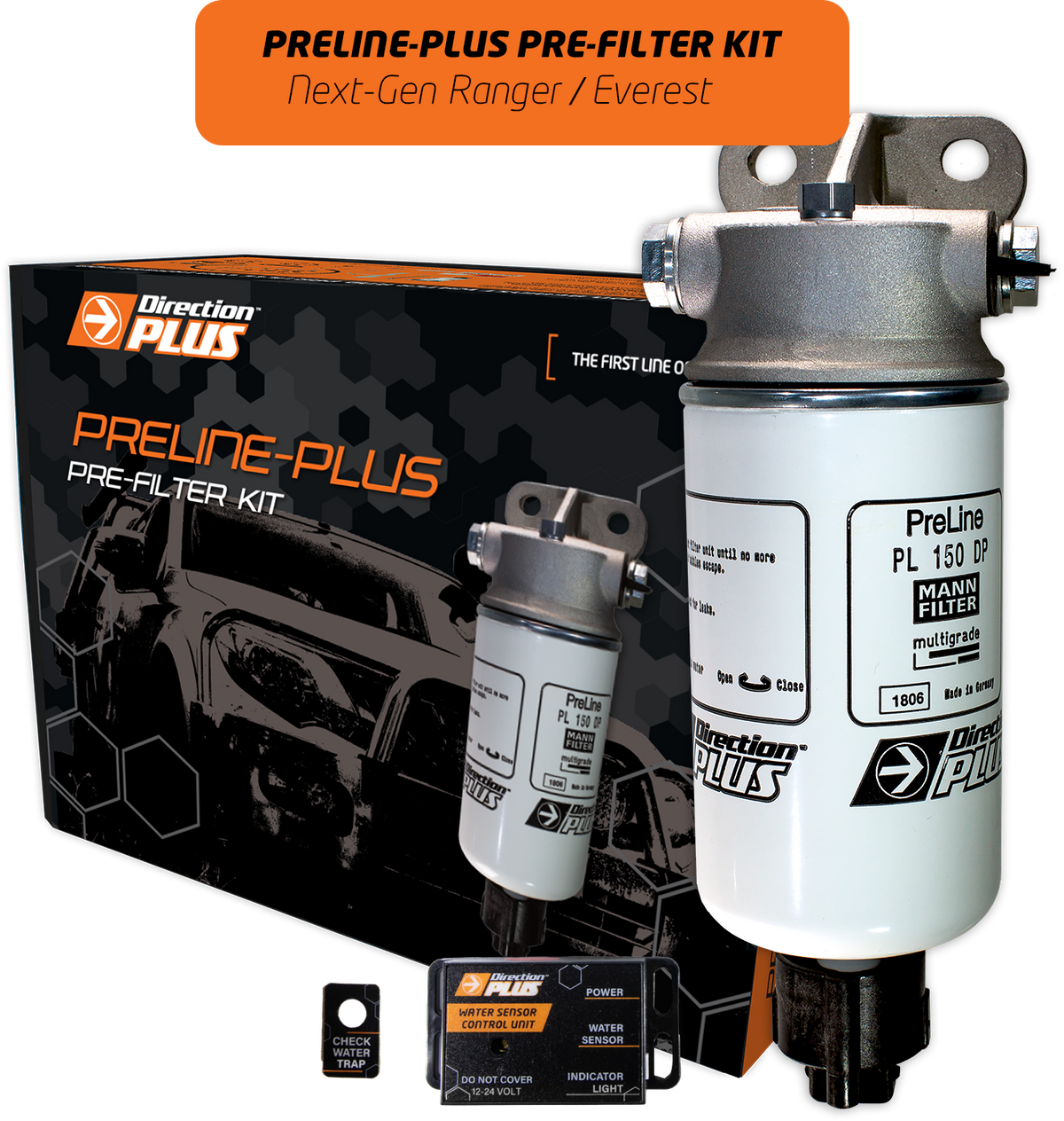 Direction-Plus PreLine-Plus Pre-Filter Kit Next-Gen Ranger / Everest 4cyl & 6cyl PL671DPK