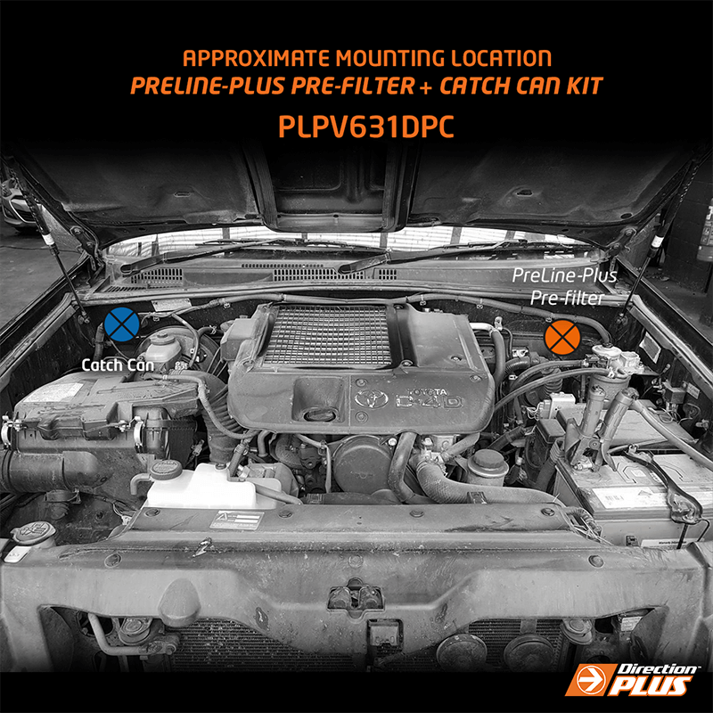 Direction-Plus PreLine-Plus Pre-Filter + ProVent Combo Kit Prado 150 / 155 Series PLPV631DPC