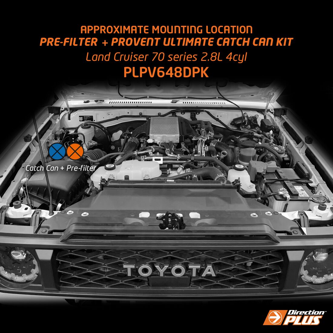 Direction-Plus PreLine-Plus + ProVent Dual Kit LandCruiser 70 PLPV648DPK