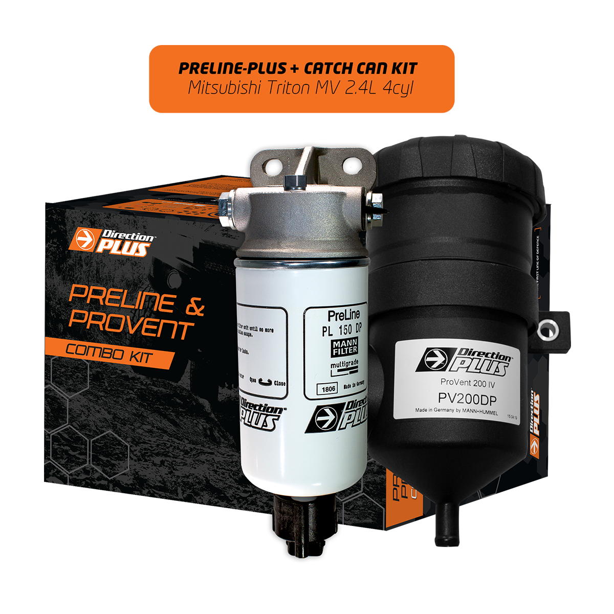 Direction-Plus PreLine-Plus Pre-Filter + ProVent Catch Can Kit MV Triton PLPV652DPC