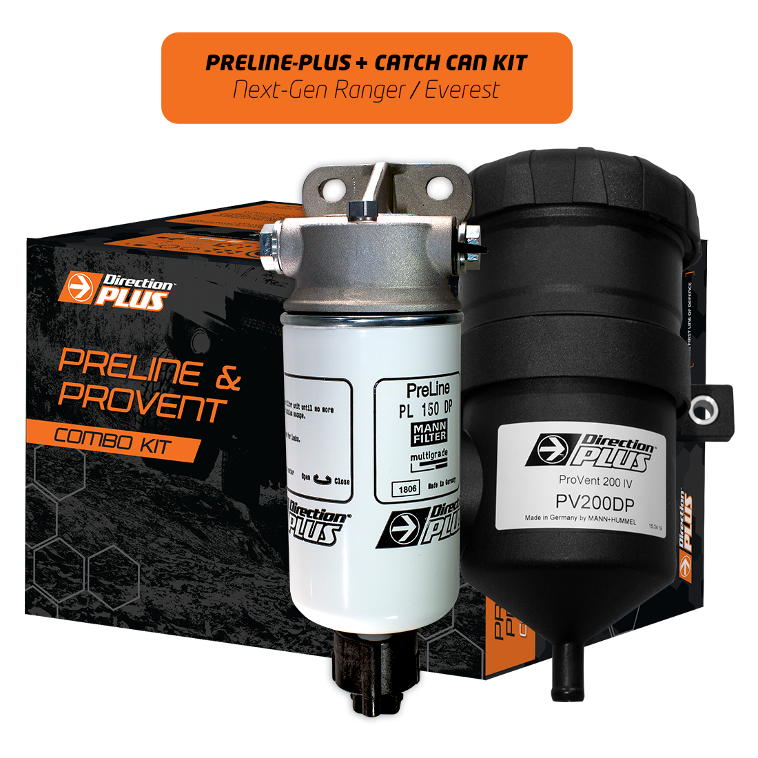 Direction-Plus PreLine-Plus + Catch Can Kit Next-Gen Ranger / Everest / Amarok 2L 4cyl PLPV672DPC