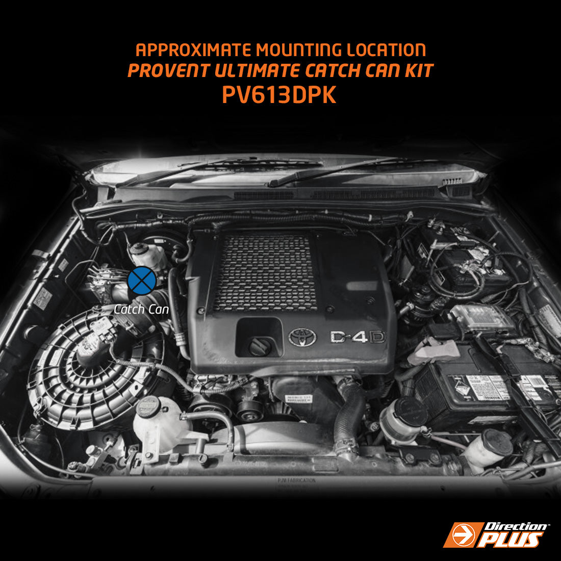 Direction-Plus ProVent Ultimate Catch Can Kit Toyota Hilux N70 PV613DPK