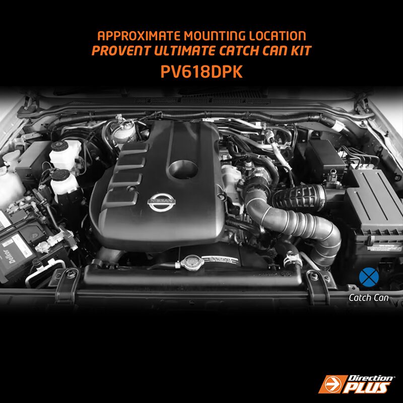Direction-Plus ProVent Ultimate Catch Can Kit Nissan Navara D40 PV618DPK