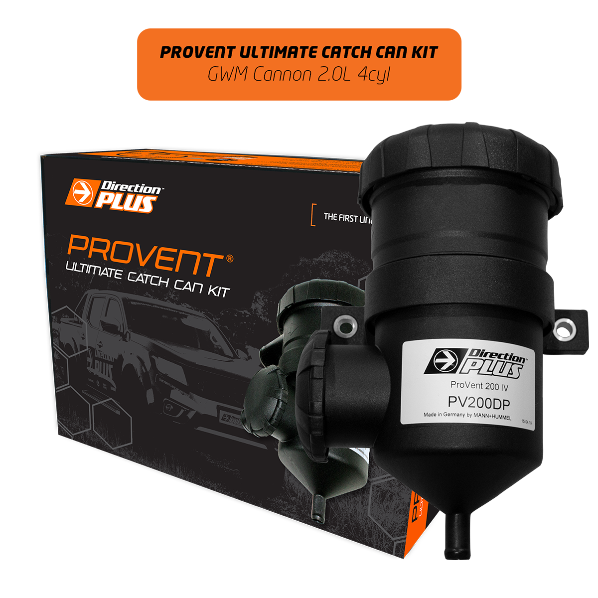 Direction-Plus ProVent Ultimate Catch Can Kit GWM Cannon Ute PV655DPK