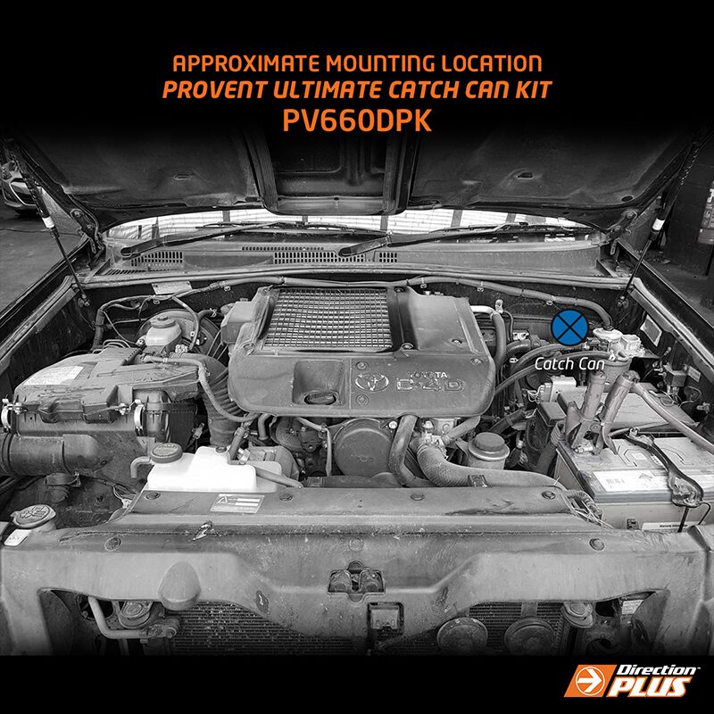 Direction-Plus ProVent Ultimate Catch Can Kit Toyota Prado 120 PV660DPK
