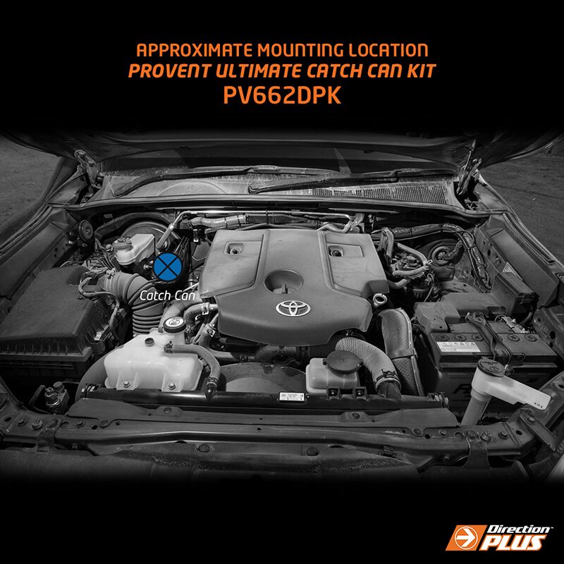 Direction-Plus ProVent Ultimate Catch Can Kit Toyota Fortuner / Hilux N80 / N90 Non Hybrid PV662DPK