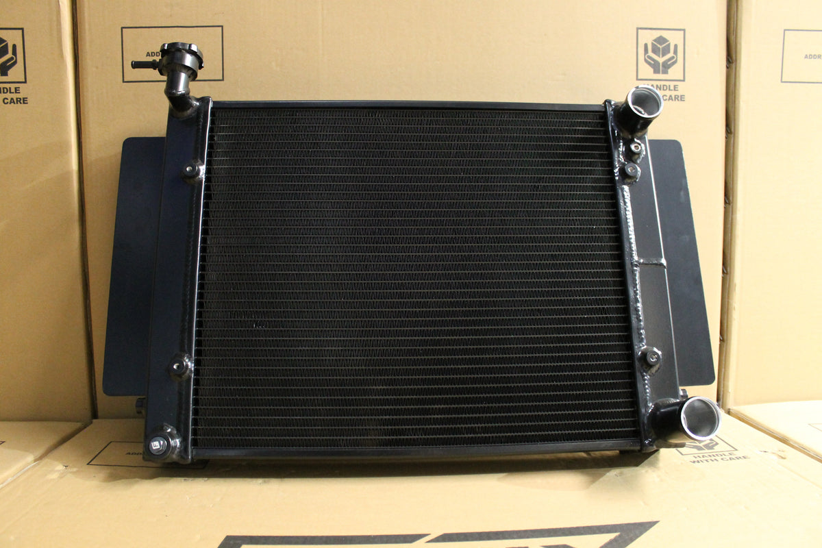 MAZDA RX7 Series 1-2-3 Full Alloy Performance Radiator, Custom Shroud & 16" 3000cfm Spal Fan