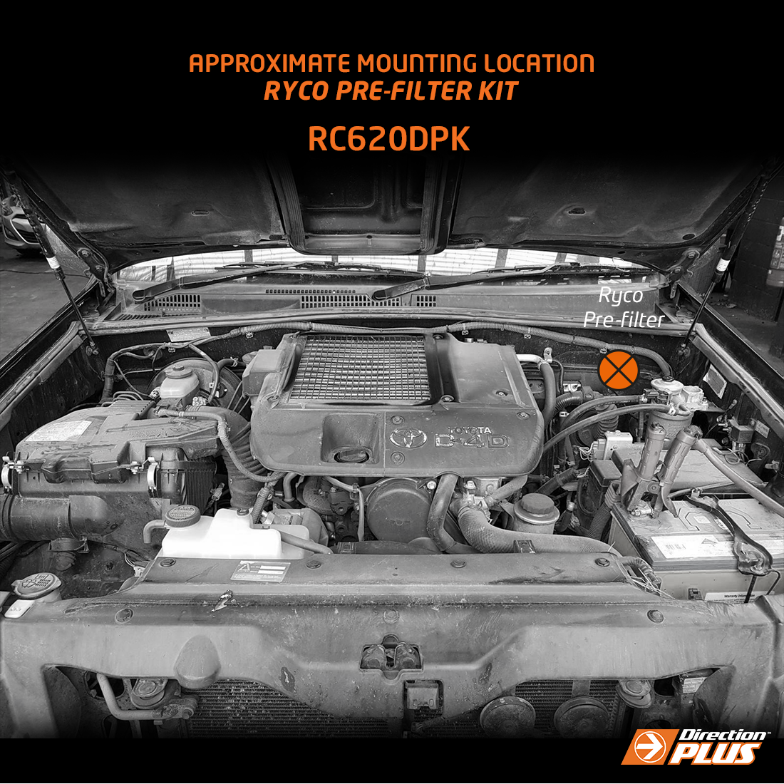 Direction-Plus Ryco Pre-Filter Kit Prado 150 / 155 RC620DPK