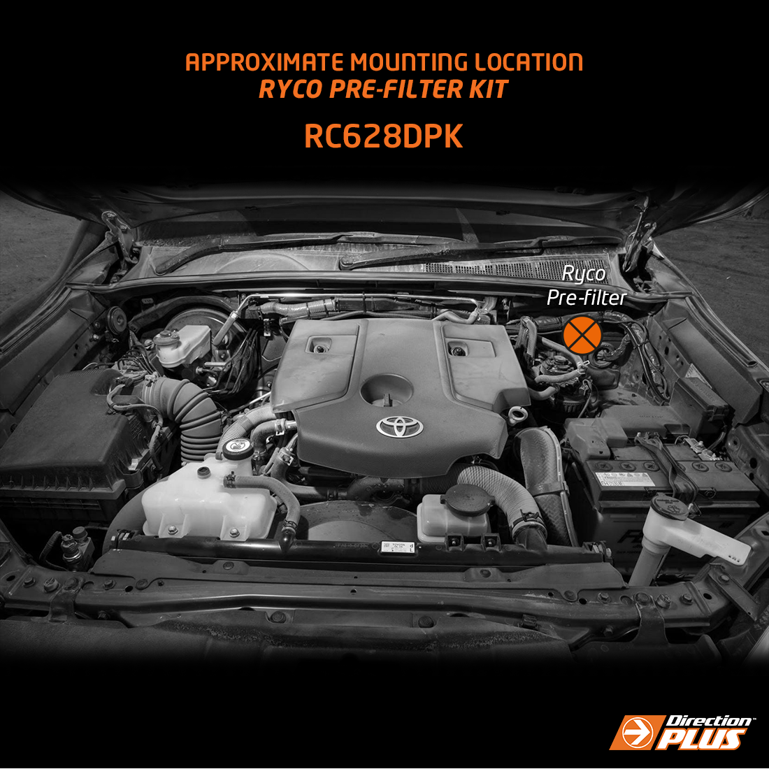 Direction-Plus Ryco Pre-Filter Kit Hilux N80 / Fortuner RC628DPK