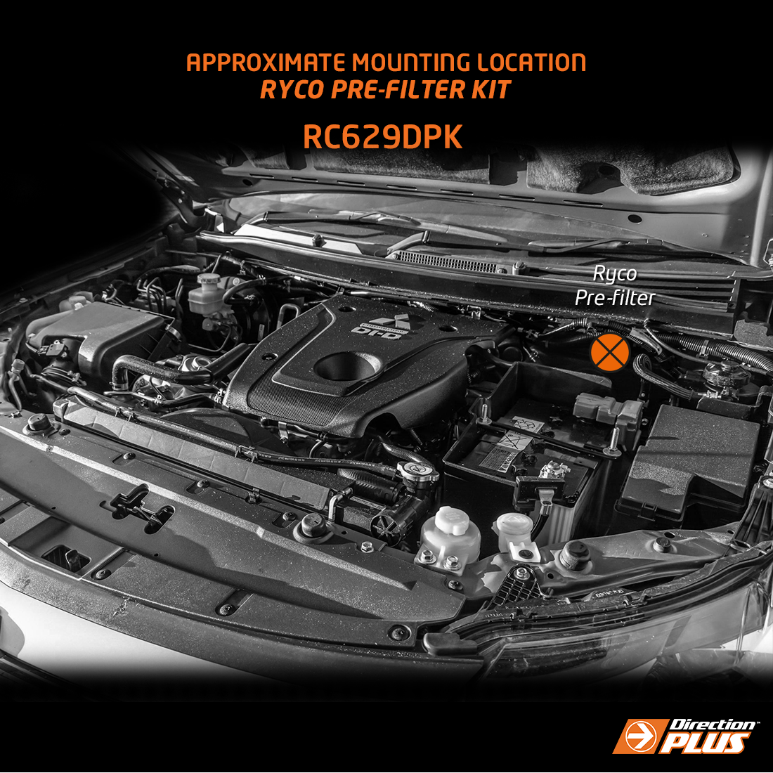 Direction-Plus Ryco Pre-Filter Kit Triton MQ/MR & Pajero Sport RC629DPK