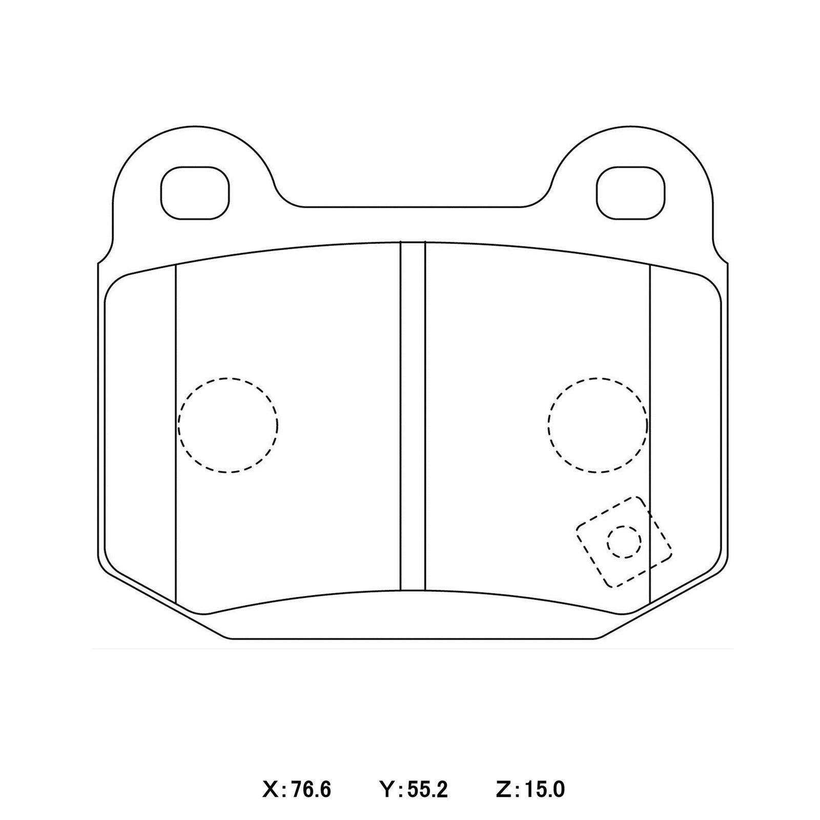 MSB Brake Pad Shims for D961 2pot Brembo Evo/Sti rear caliper