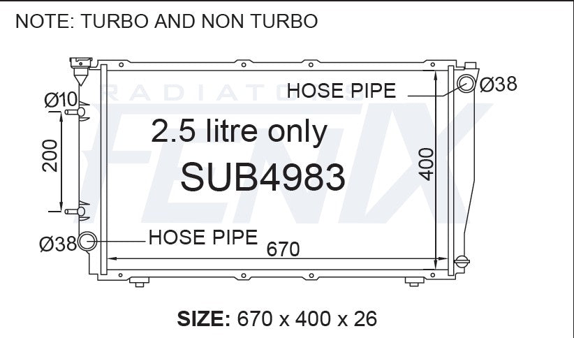 Subaru Liberty Radiator