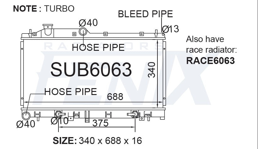 Subaru Forester Turbo Radiator