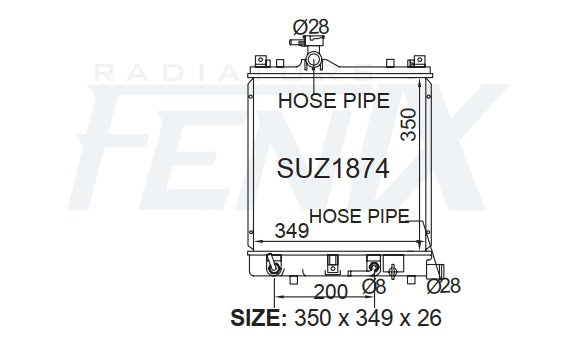 Suzuki Wagon R Radiator (OCT/1997 - JUL/2001)