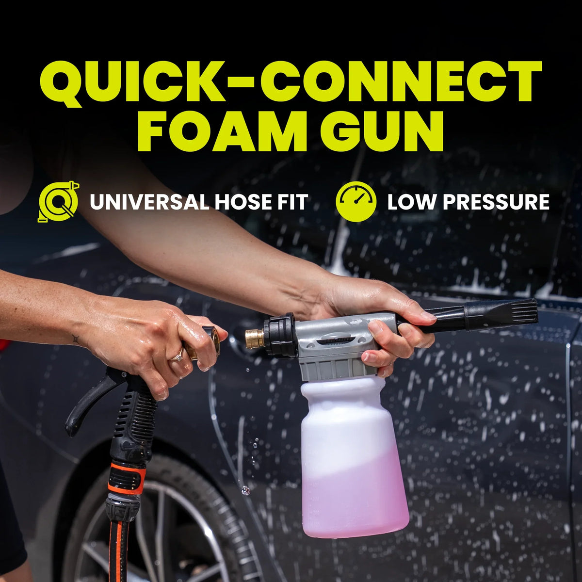 Salt Shift 2-in-1 Snow Foam Gun for Garden Hose