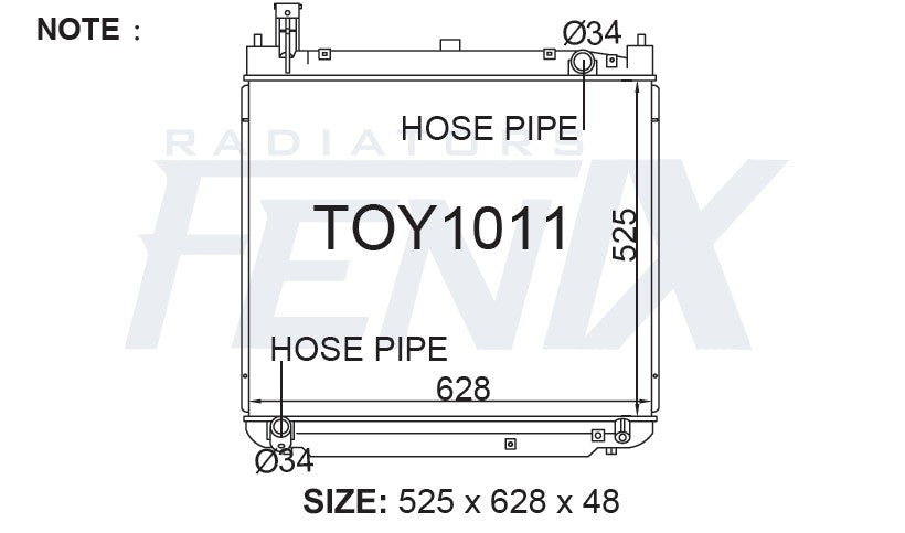 Toyota Hiace SBV Radiator