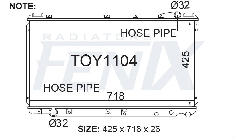 Toyota MCX10 Avalon Radiator